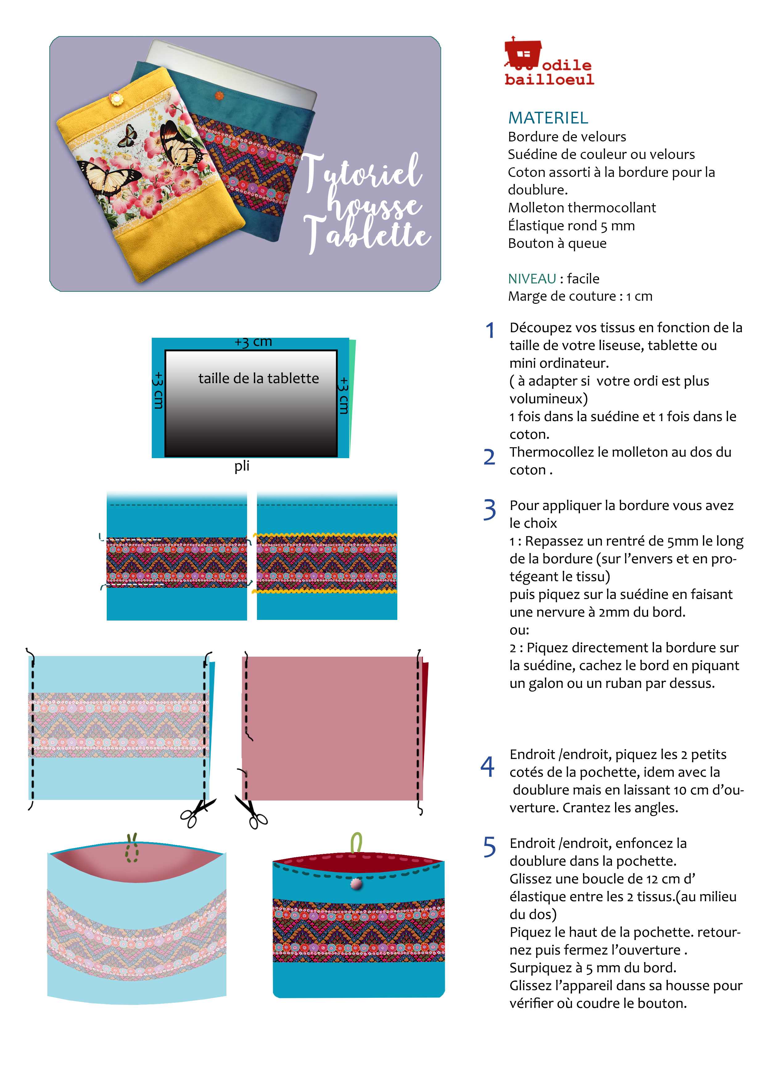 Tuto housse tablette